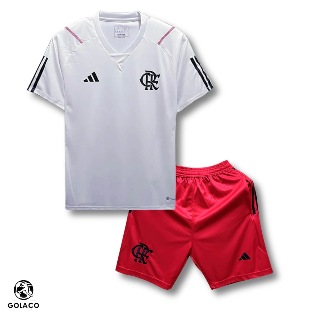 Kit Infantil do Flamengo 23/24 Treino Branco