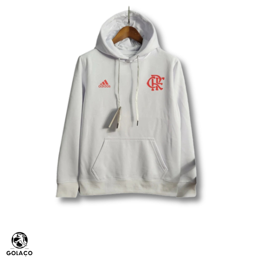 Agasalho do Flamengo com Capuz Unisex Branco