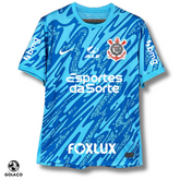 Camisa Corinthians 24/25 - Goleiro Azul com Patrocínio