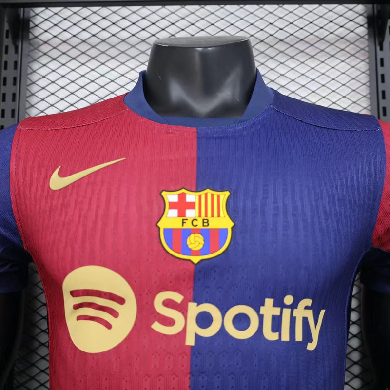 Camisa Barcelona I 24/25 - Jogador Nike Masculina - Azul e vermelha