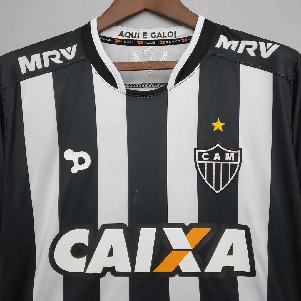 Camisa Atlético MG Retrô 20162017 Preta e Branca - Dry World