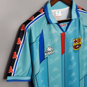 Camisa Barcelona Retrô 1996/1997 Azul Clara - Kappa