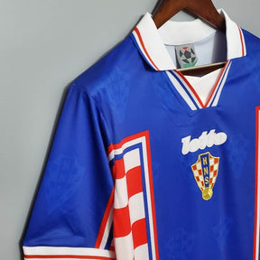 Camisa Croácia Retrô 1998 Azul, Vermelha e Branca - Lotto