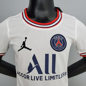 Kit Infantil PSG Fourth 22/23 Jordan - Branco