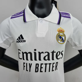 Kit Infantil Real Madrid 22/23 Adidas - Branco